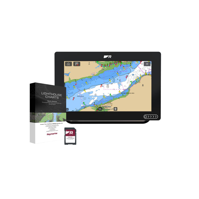 Raymarine AXIOM+ 9 - 9" MFD samt LightHouse sjökort över norra Europa