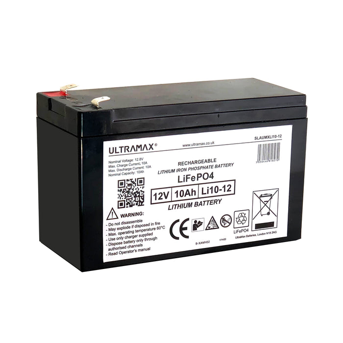 Ultramax 12,8V 10Ah LiFePO4 Batteri