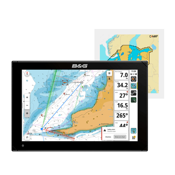 B&G Zeus S 12 Plotter + C-MAP DISCOVER X - Skagerrak, Kattegatt & Östersjön Paketdeal