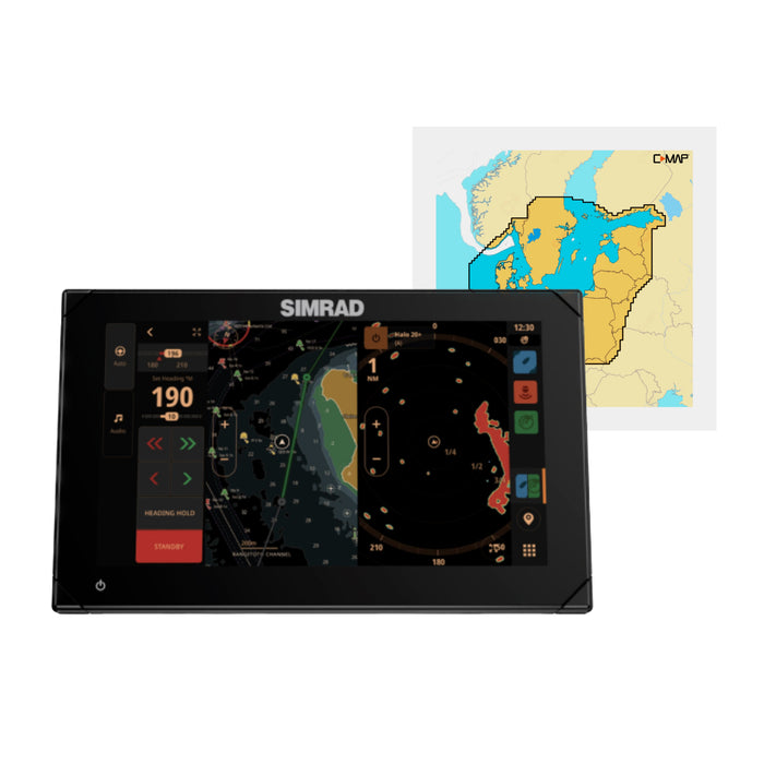 Simrad NSX 3009 utan Givare + C-MAP DISCOVER X - Skagerrak, Kattegatt & Östersjön Paketdeal