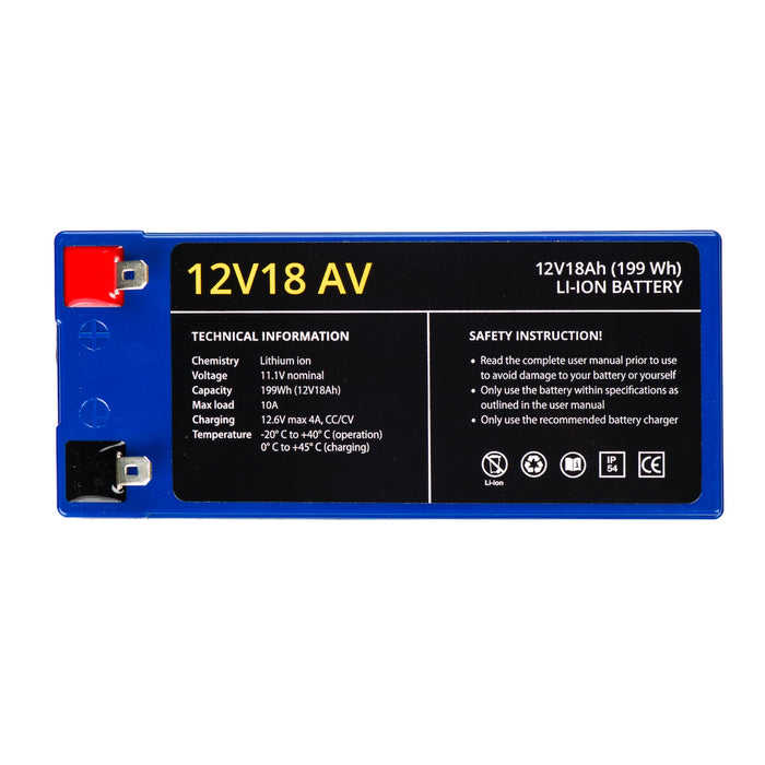 Rebelcell 12V18 AV li-ion Battery litiumbatteri