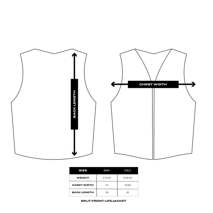 Baltic Split Front Flytväst 15-30 kg Barn